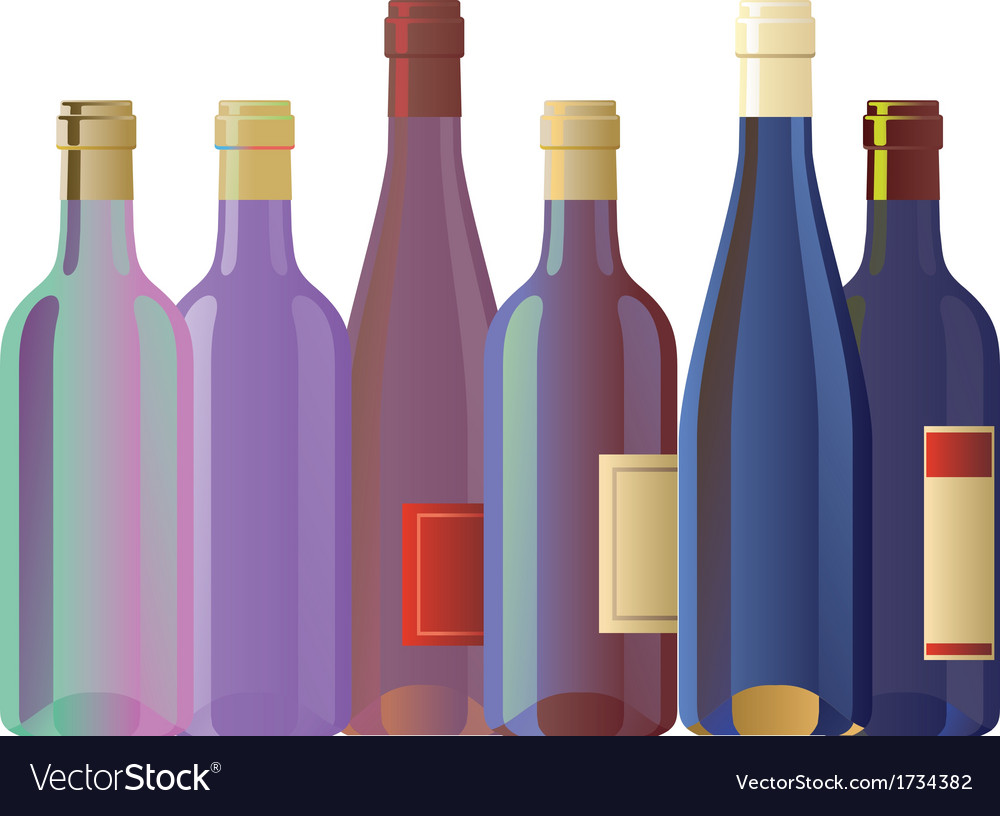 Wine bottles Royalty Free Vector Image - VectorStock