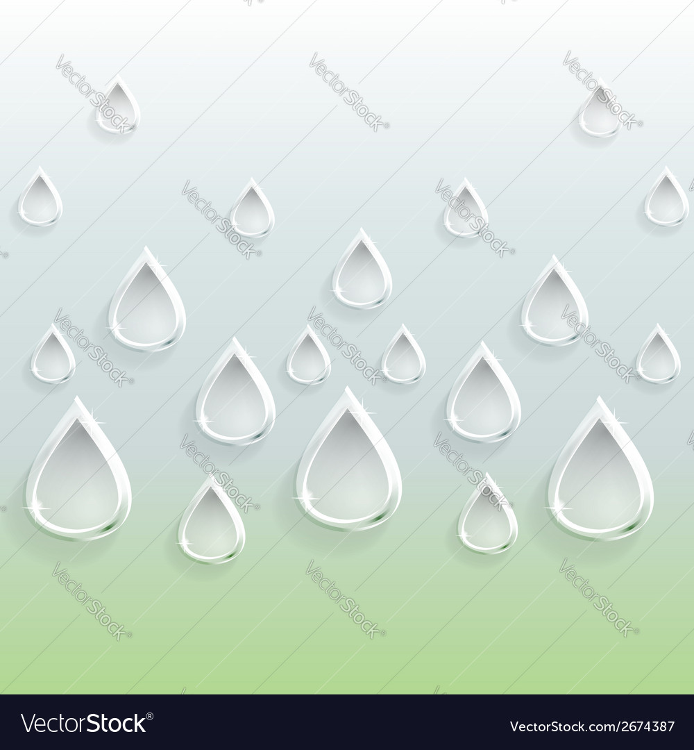 Background of glass carved drops