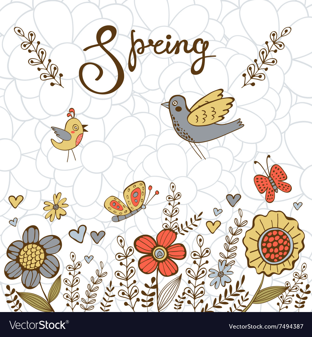 Elegant spring post card