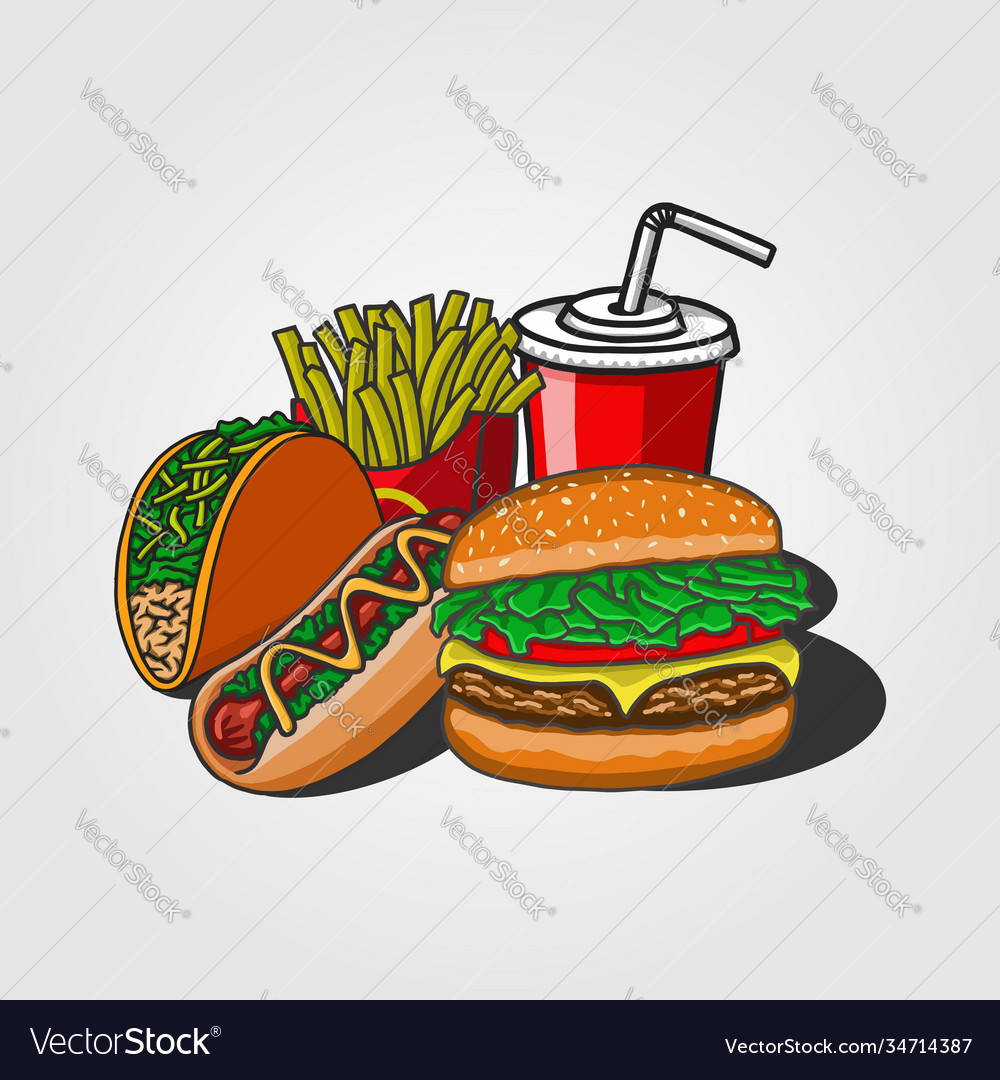 Fast food fit for restaurant graphics