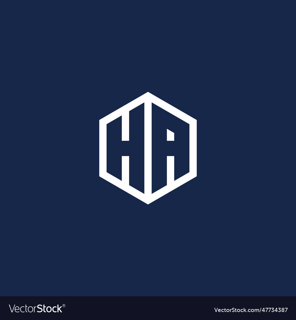 Ha logo art icons and graphics Royalty Free Vector Image