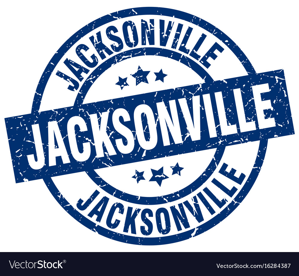 Jacksonville blue round grunge stamp Royalty Free Vector