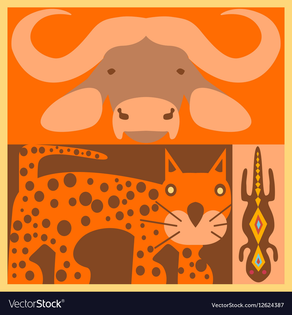 Set Of African Animals Royalty Free Vector Image