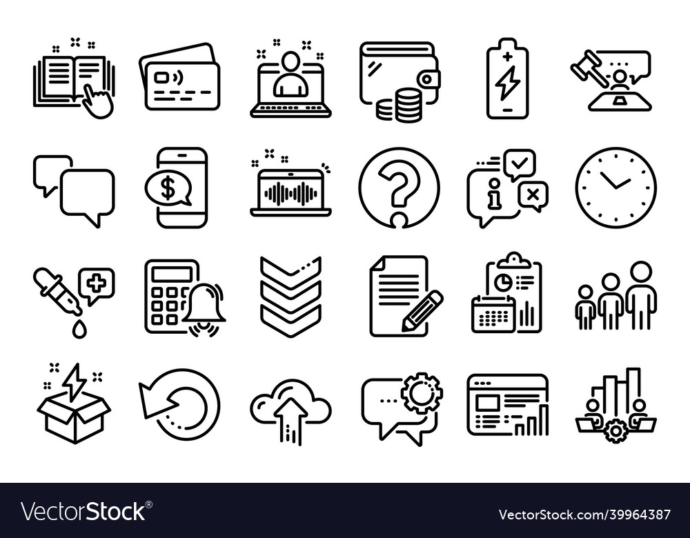 Set of phone payment teamwork chart