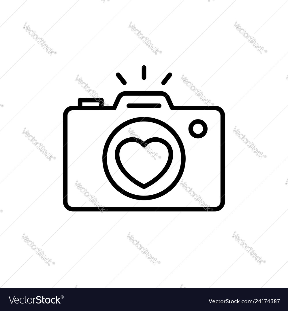 Wedding party camera photography documentation Vector Image