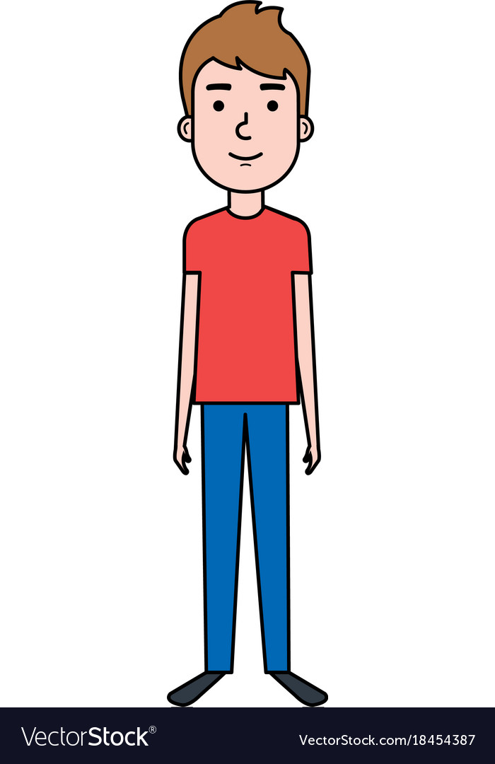 Young man avatar character Royalty Free Vector Image