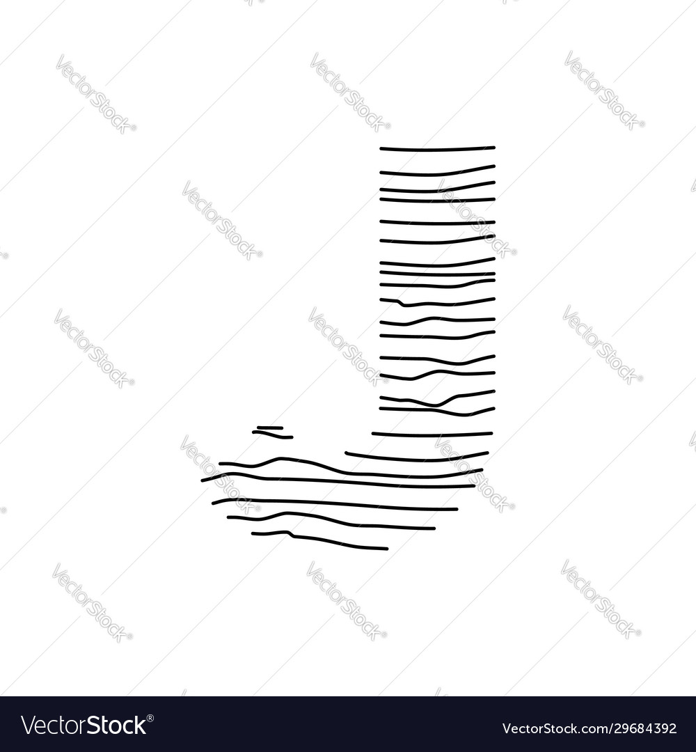 Abstract line initial j