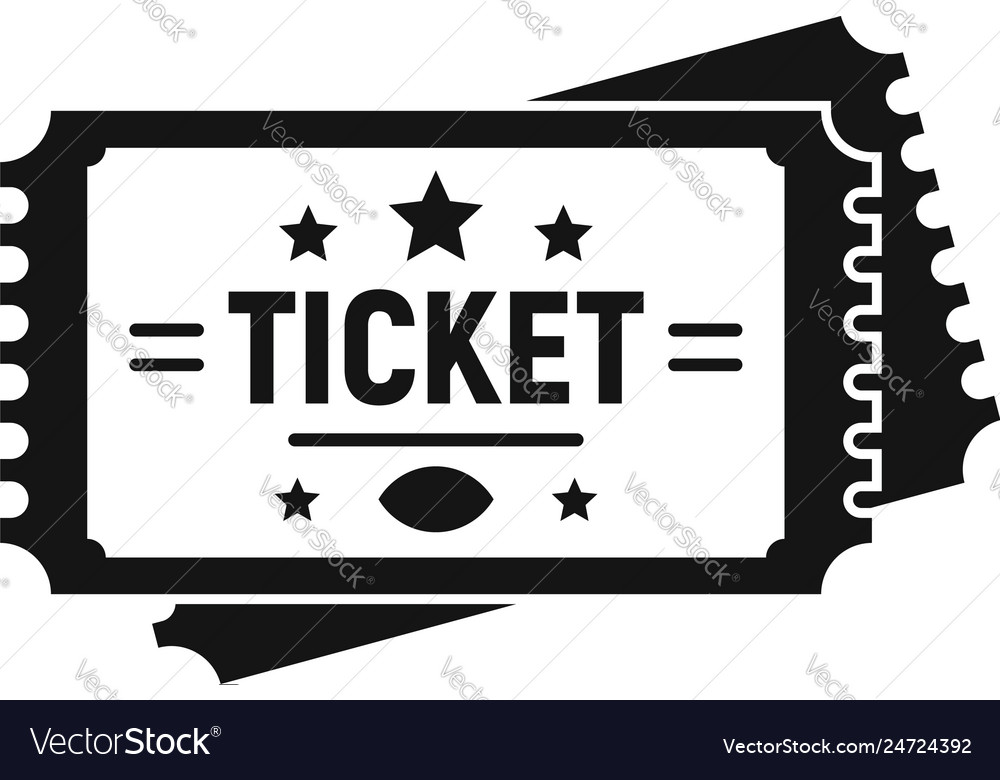 American football ticket icon simple style Vector Image