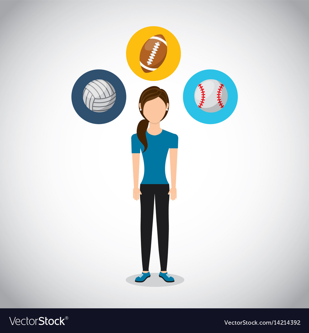 Athlete avatar with sports equipment