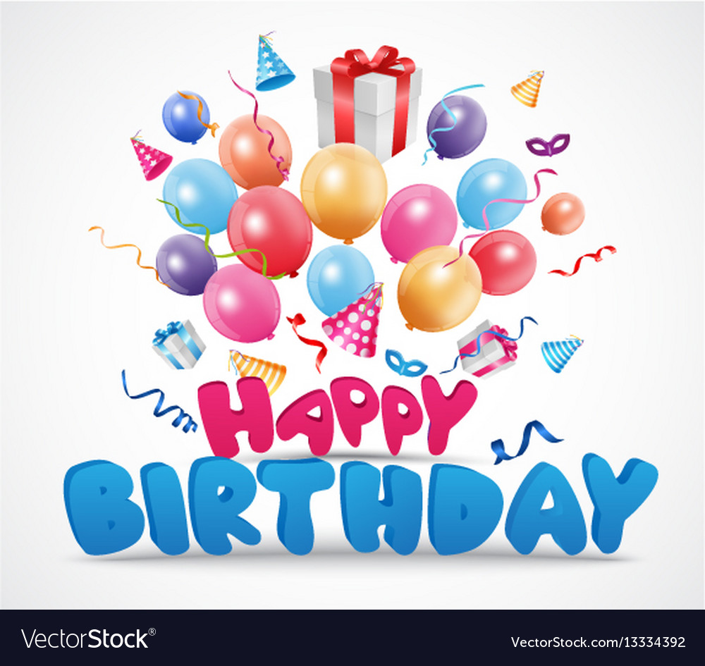 Birthday celebration background Royalty Free Vector Image