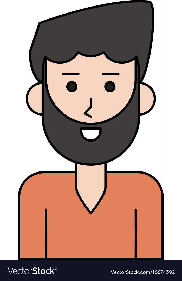 Happy man cartoon icon image Royalty Free Vector Image