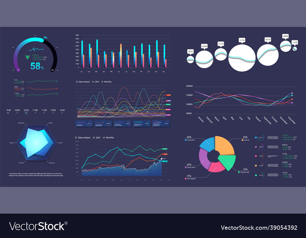 Modern infographic marketing data presentation Vector Image