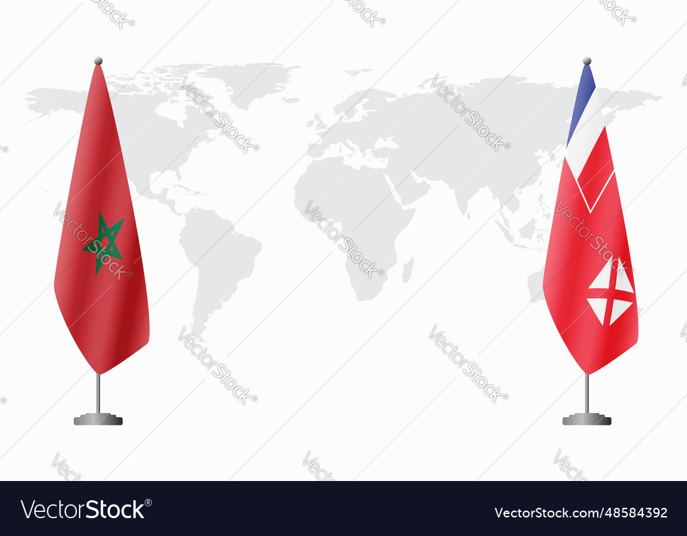 Morocco and wallis futuna flags for official