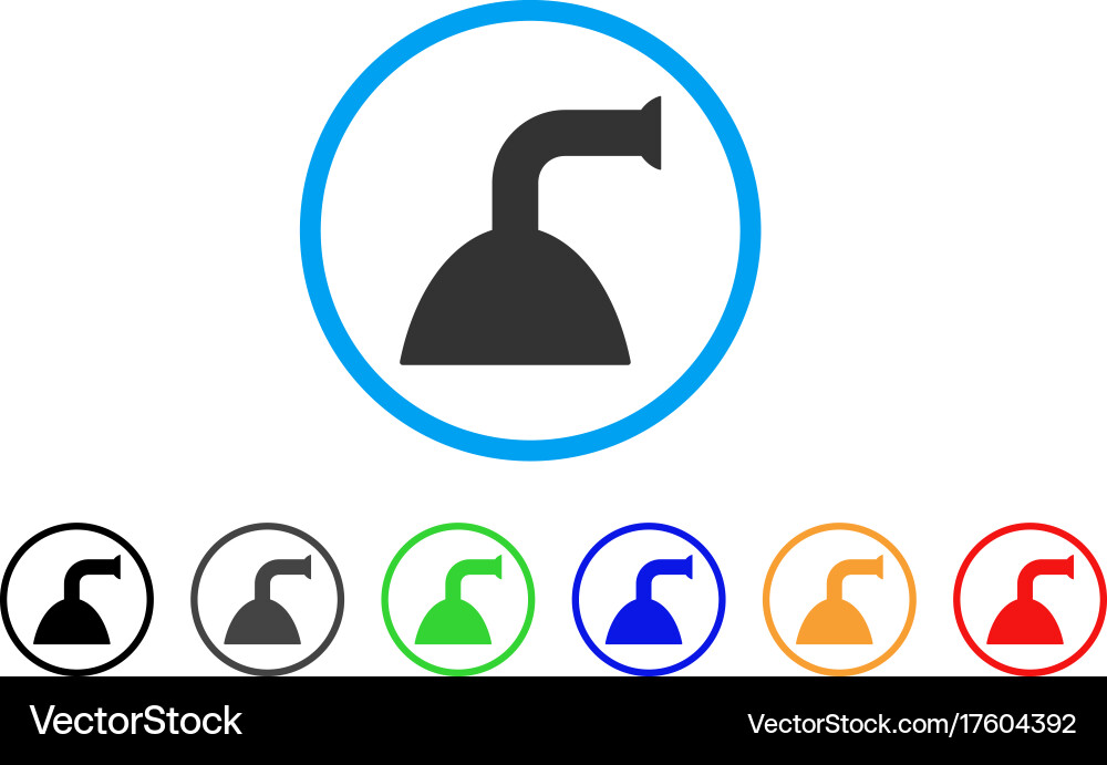 Shower head rounded icon Royalty Free Vector Image