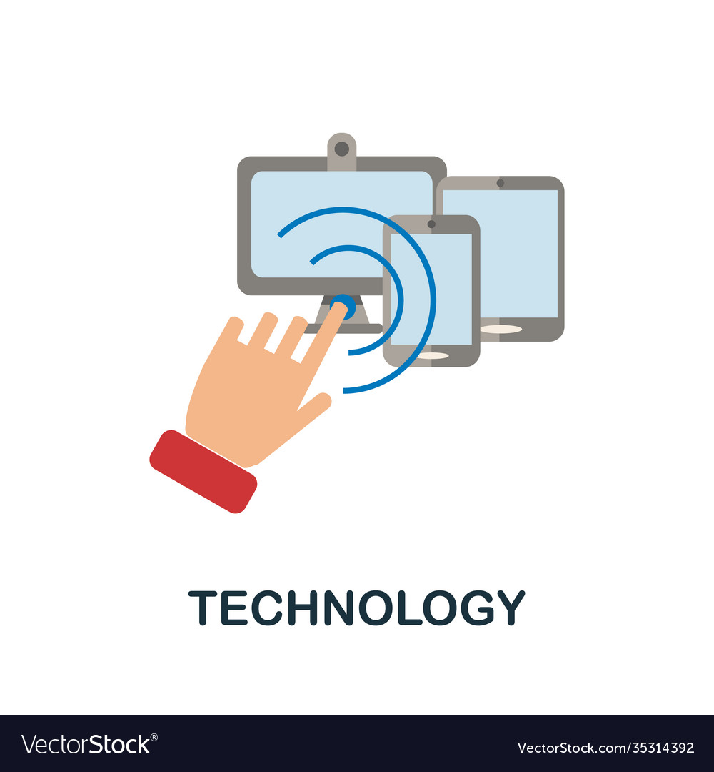 Technology flat icon color simple element from