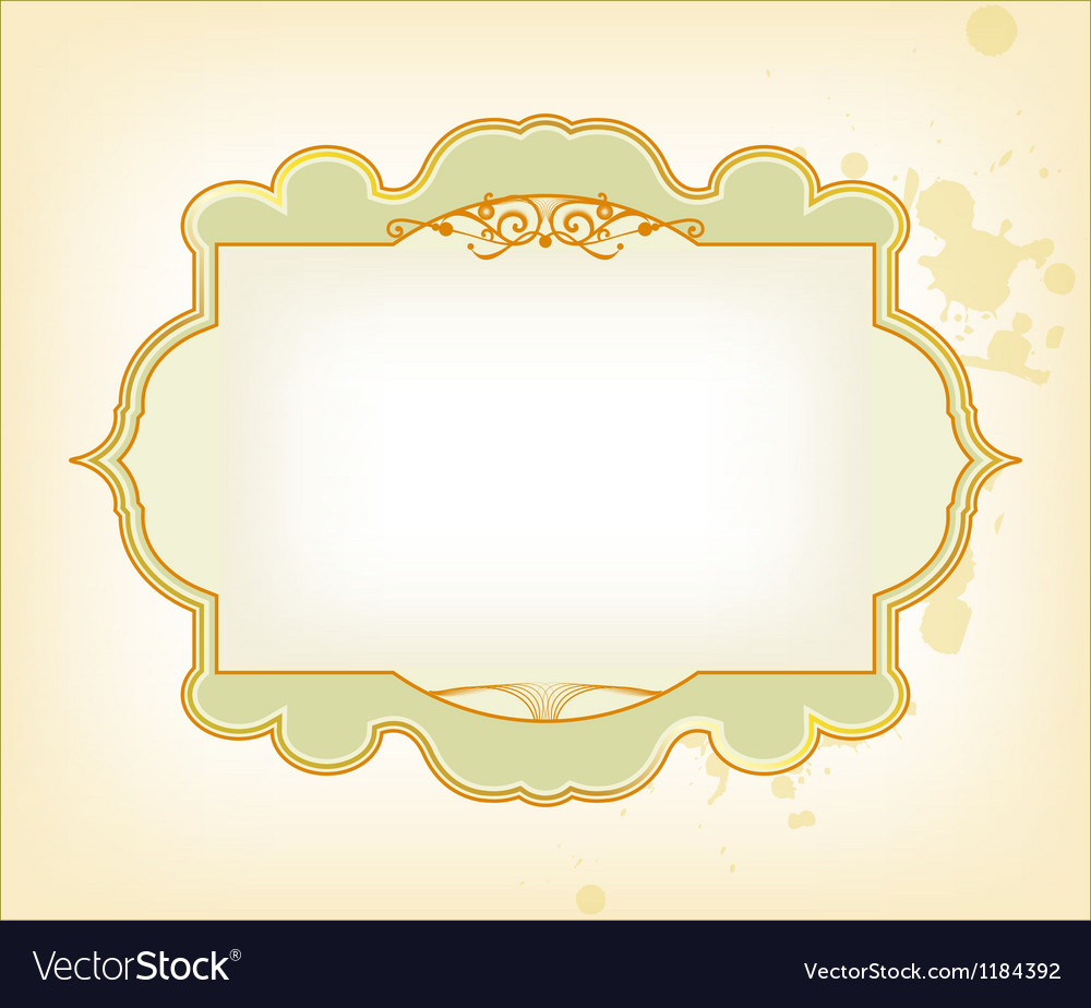 Template frame design for card Royalty Free Vector Image