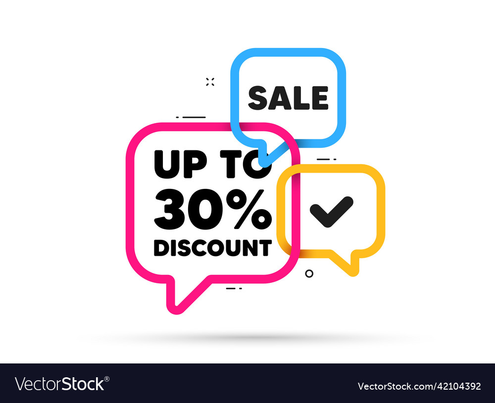 Up to 30 percent discount sale offer price sign