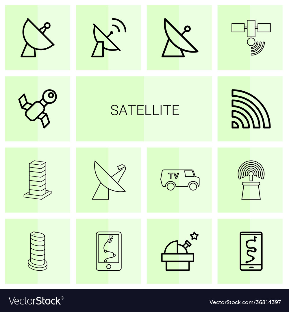 14 satellite icons