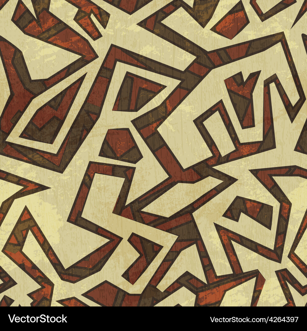 Ancient seamless pattern with grunge effect Vector Image