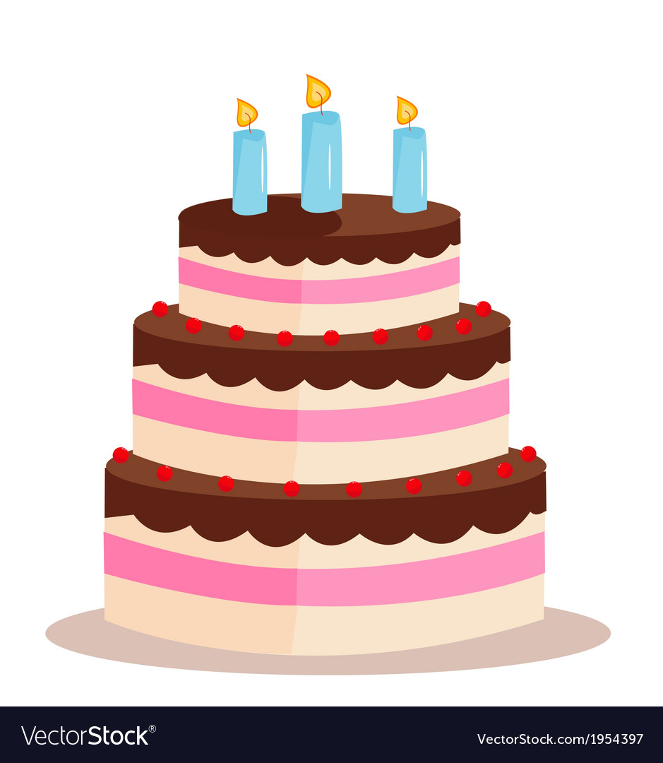 Birthday cake Royalty Free Vector Image - VectorStock