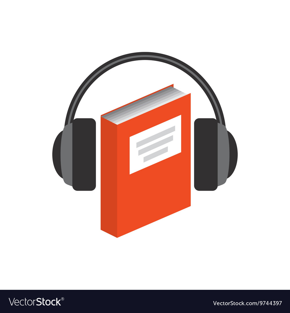 Book and headphone icon audiobooks design Vector Image