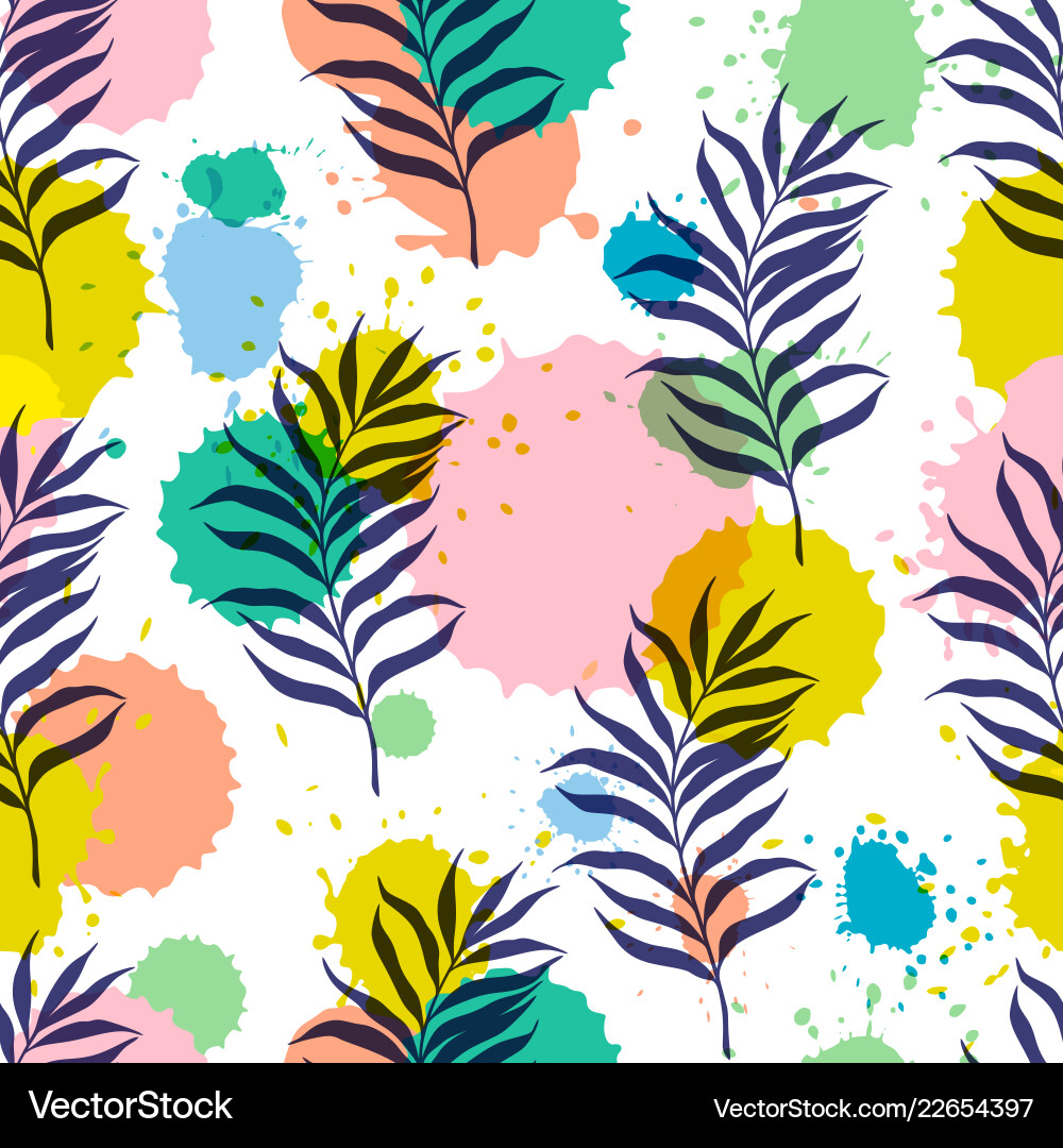 Botanical seamless modern pattern Royalty Free Vector Image