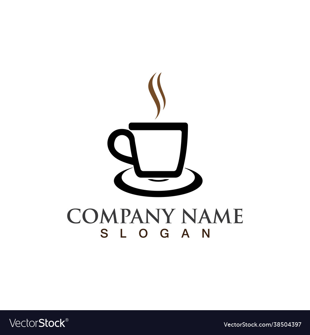 Coffee cup logo template Royalty Free Vector Image