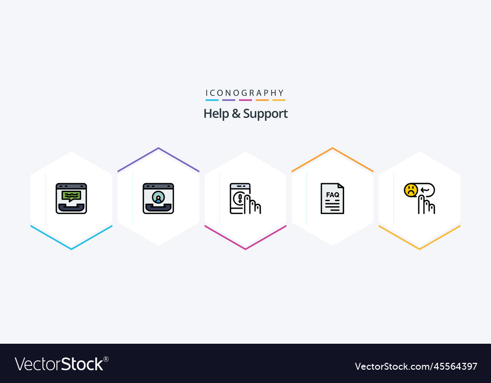 Help and support 25 filledline icon pack