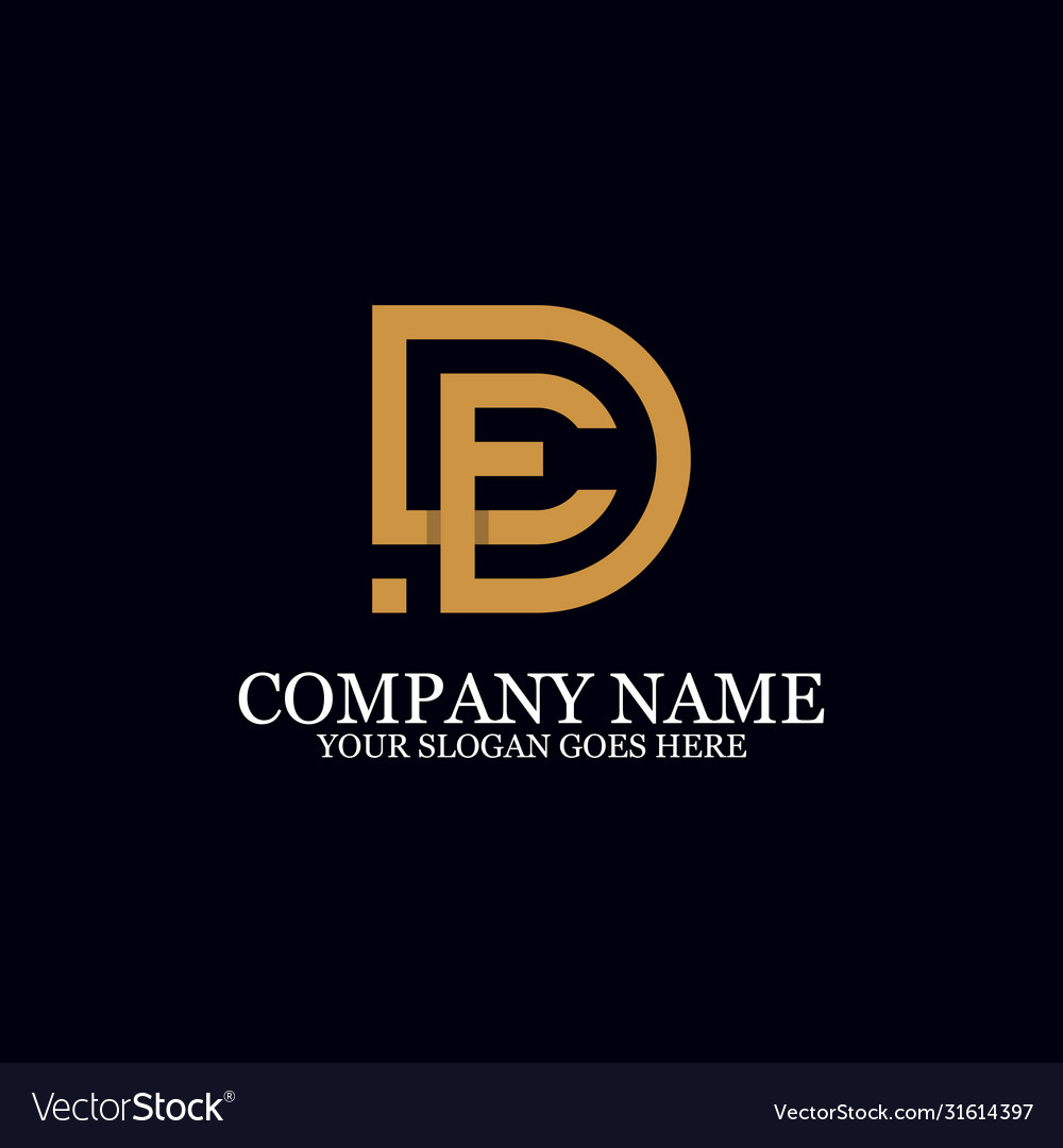 Letter de monogram logo inspiration great Vector Image