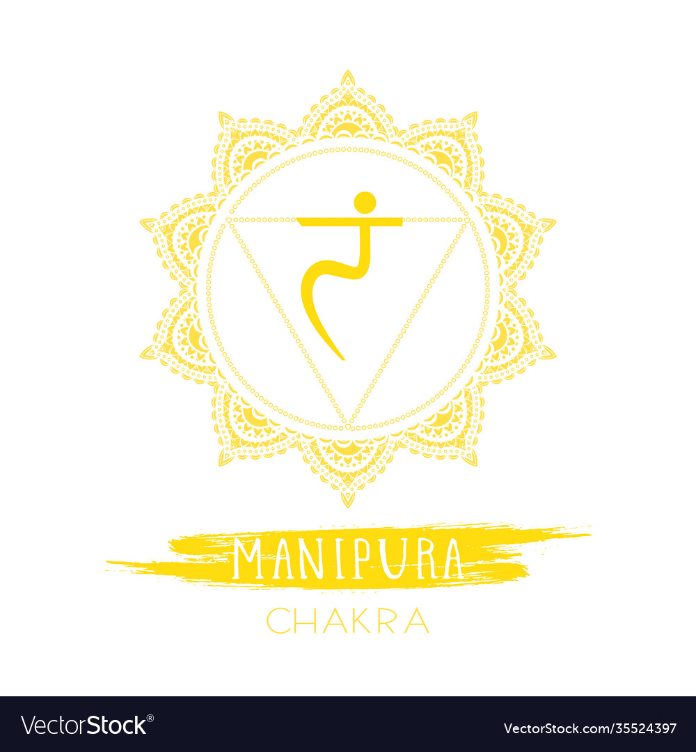 Manipura - solar plexus chakra Royalty Free Vector Image