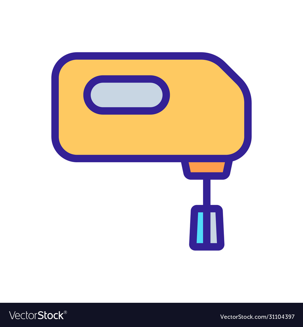 One type hand mixer icon outline