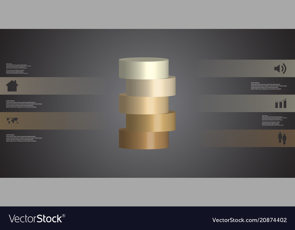 3d infographic template with cylinder