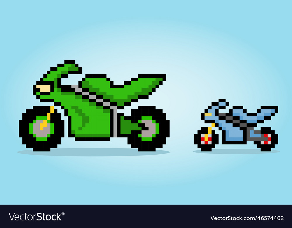 8 -bit pixel motorcycle