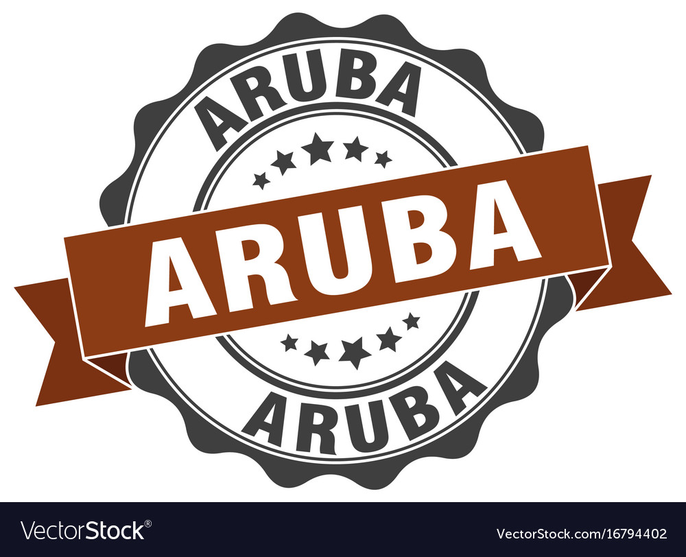 Aruba round ribbon seal