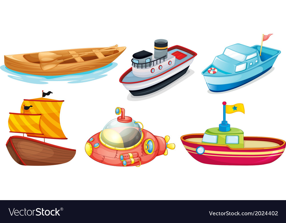 Different boat designs Royalty Free Vector Image