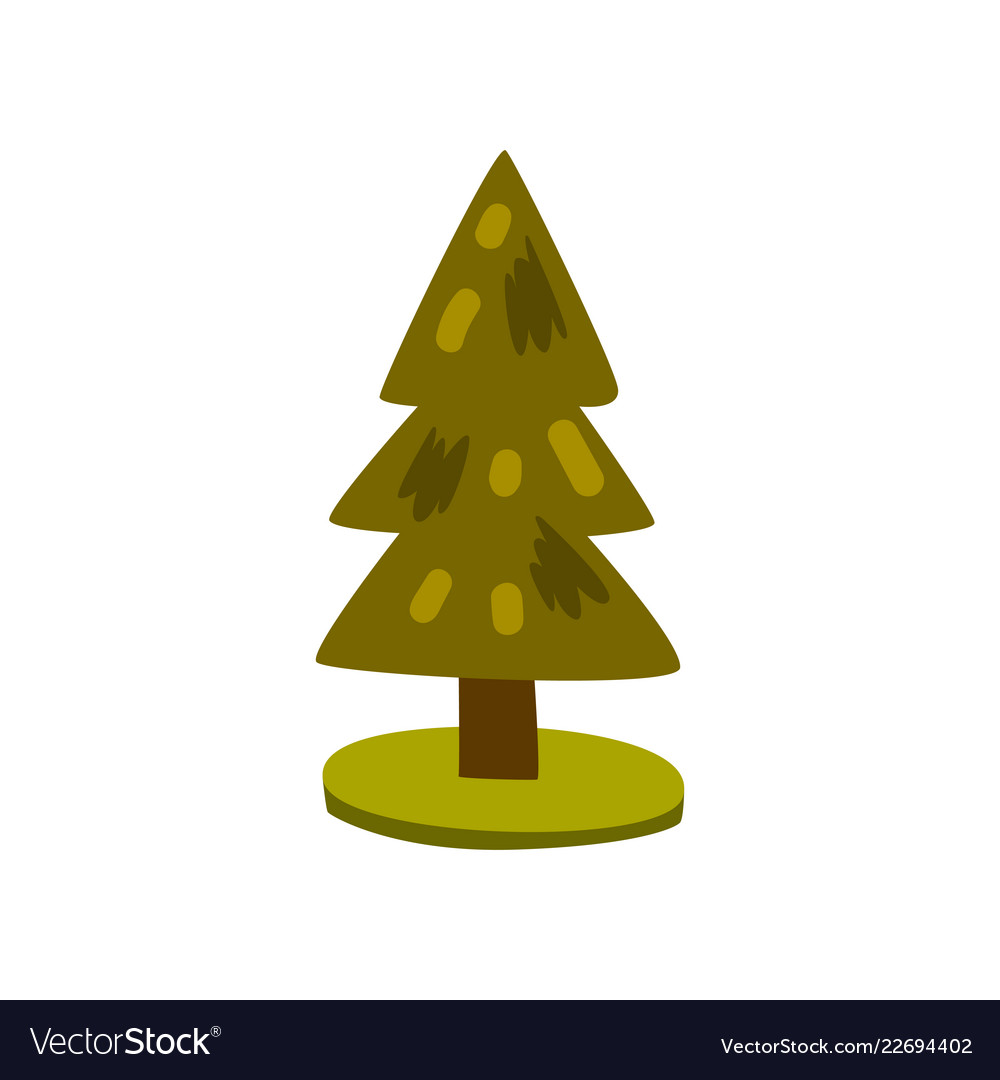 Fir tree element of a landscape Royalty Free Vector Image