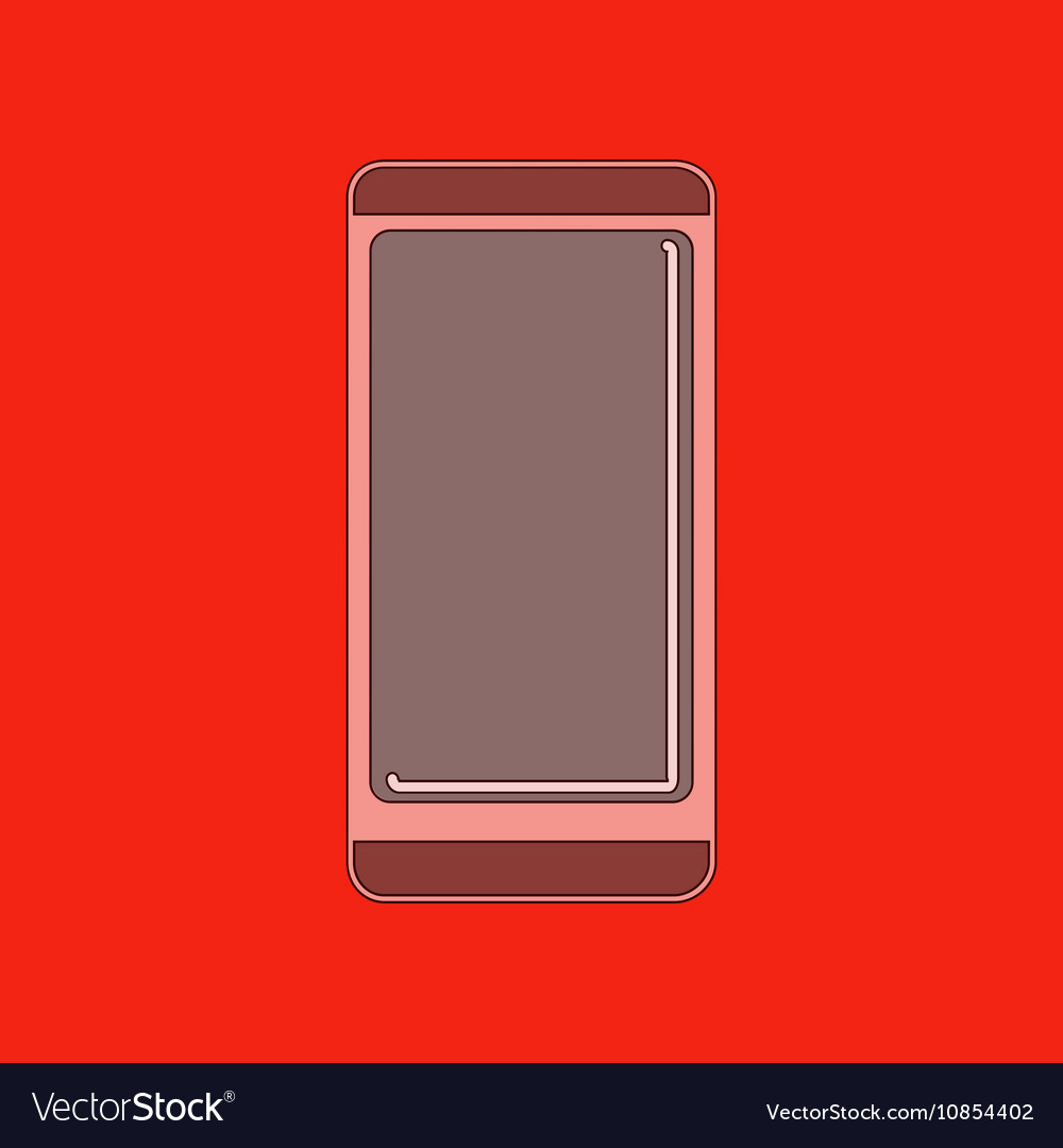 Flat icon on background mobile phone