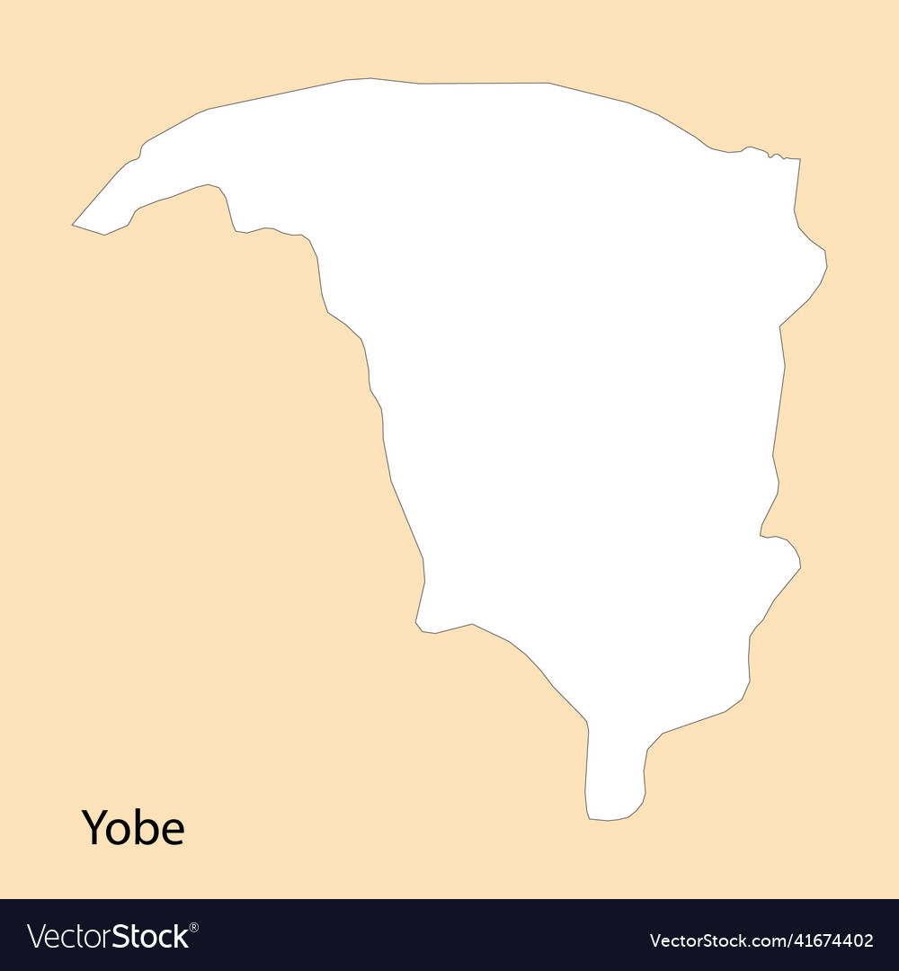 High quality map of yobe is a region nigeria