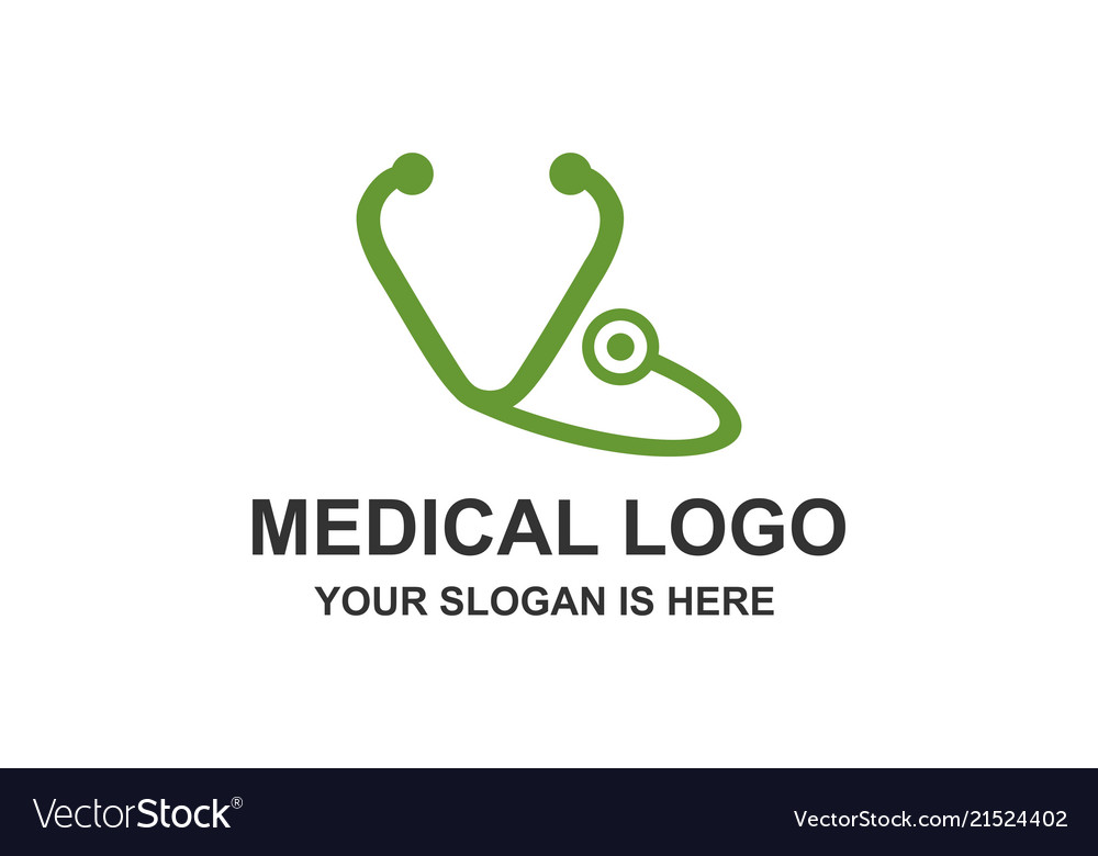 Medical Stethoscope Heart Pulse Logo Royalty Free Vector