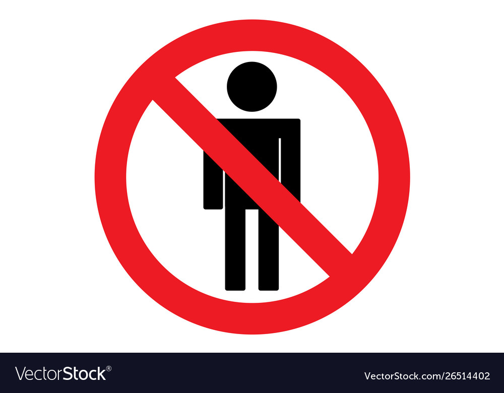 No people sign icon Royalty Free Vector Image - VectorStock