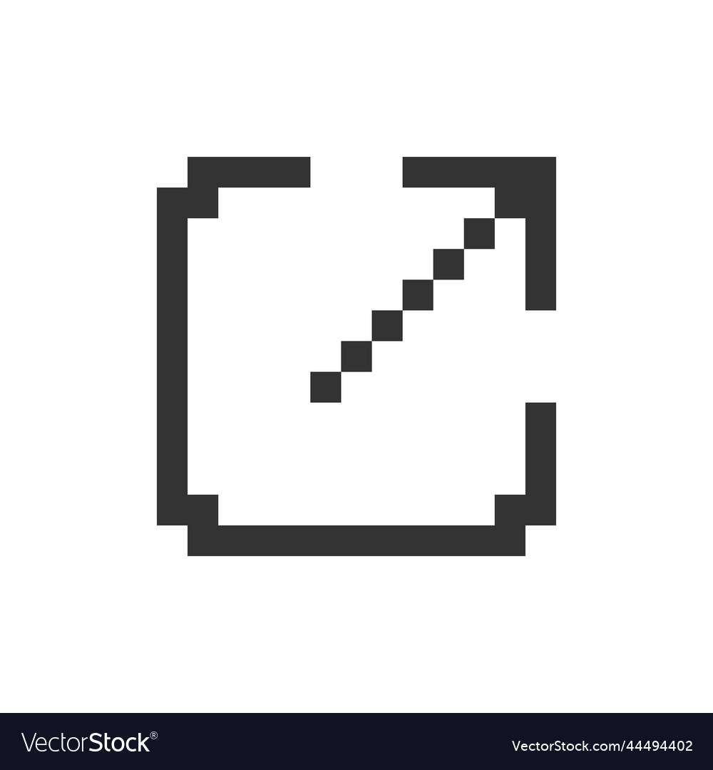 Resize pixelated ui icon vector image Resize pixelated ui icon