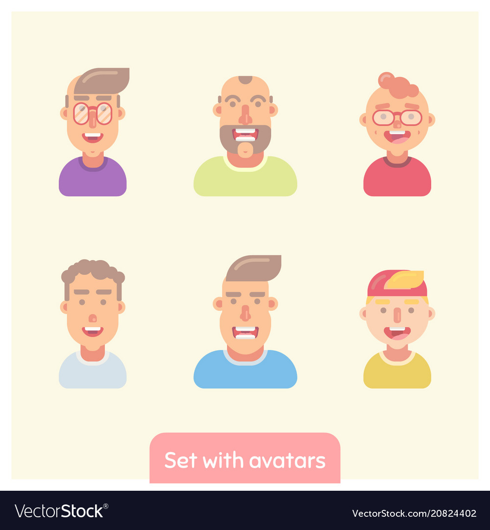 Set wit flat avatars