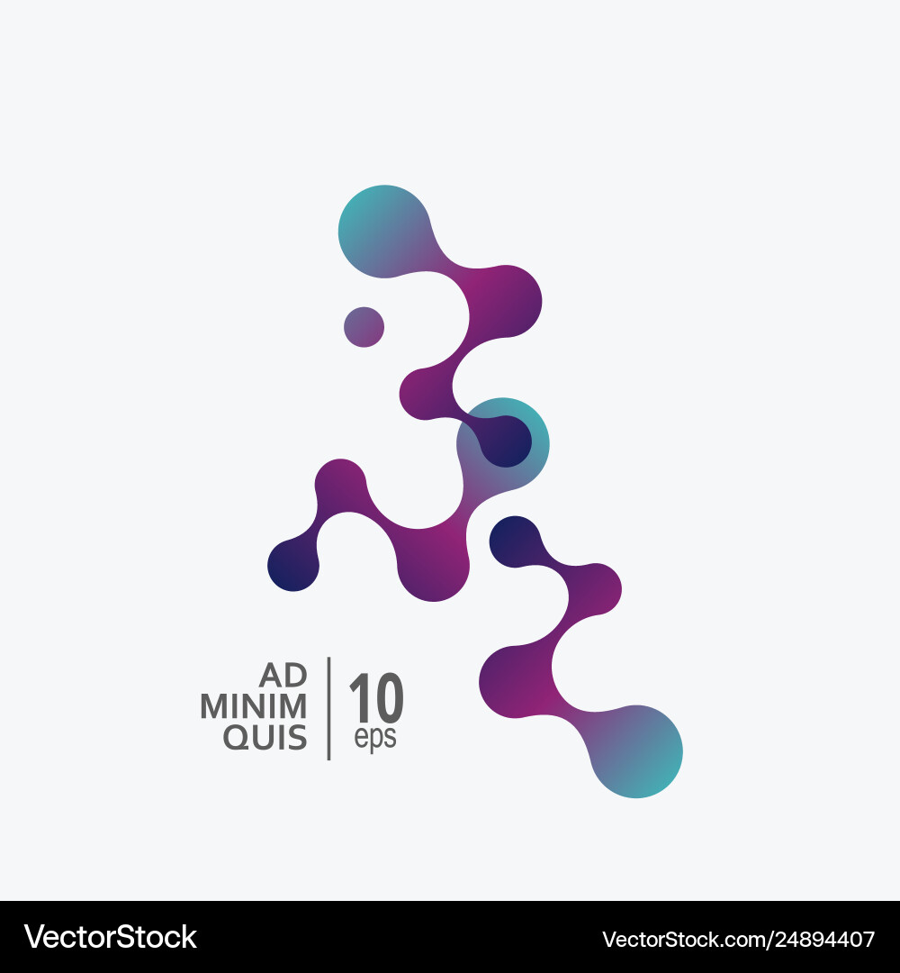 Abstract molecules connected background Royalty Free Vector