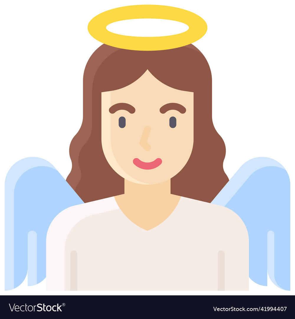 Angel icon holy week related Royalty Free Vector Image