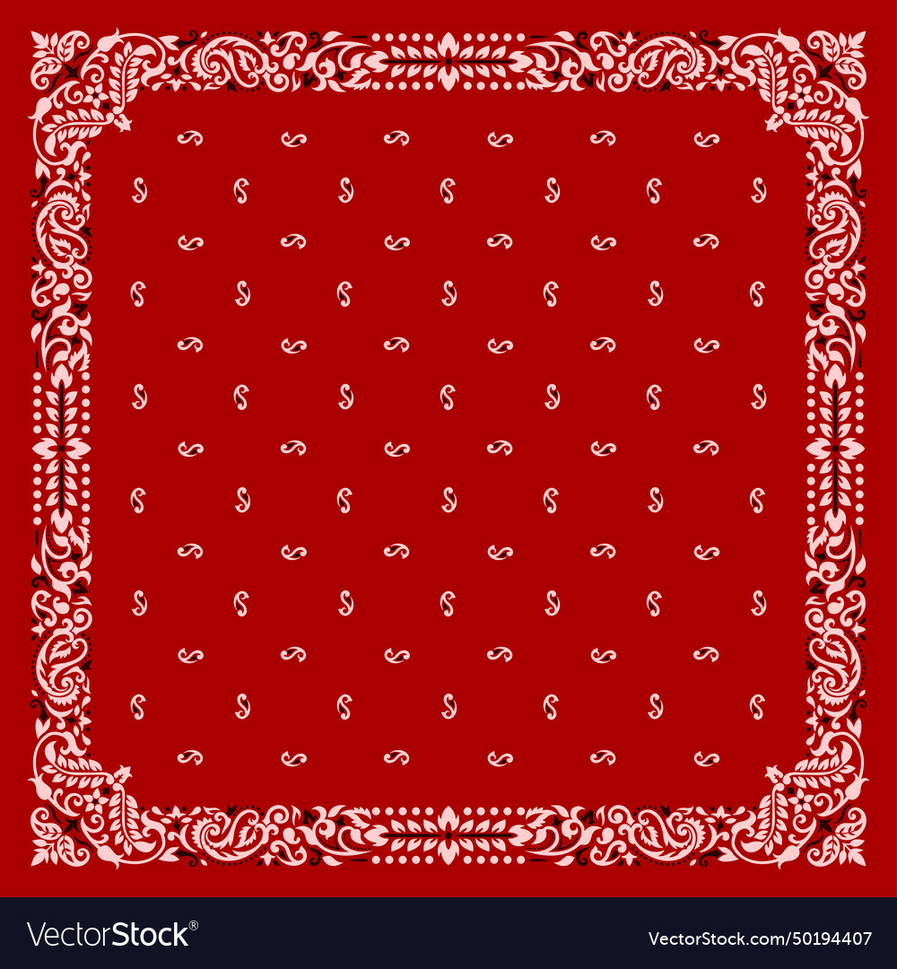 Bandana template 24 Royalty Free Vector Image - VectorStock