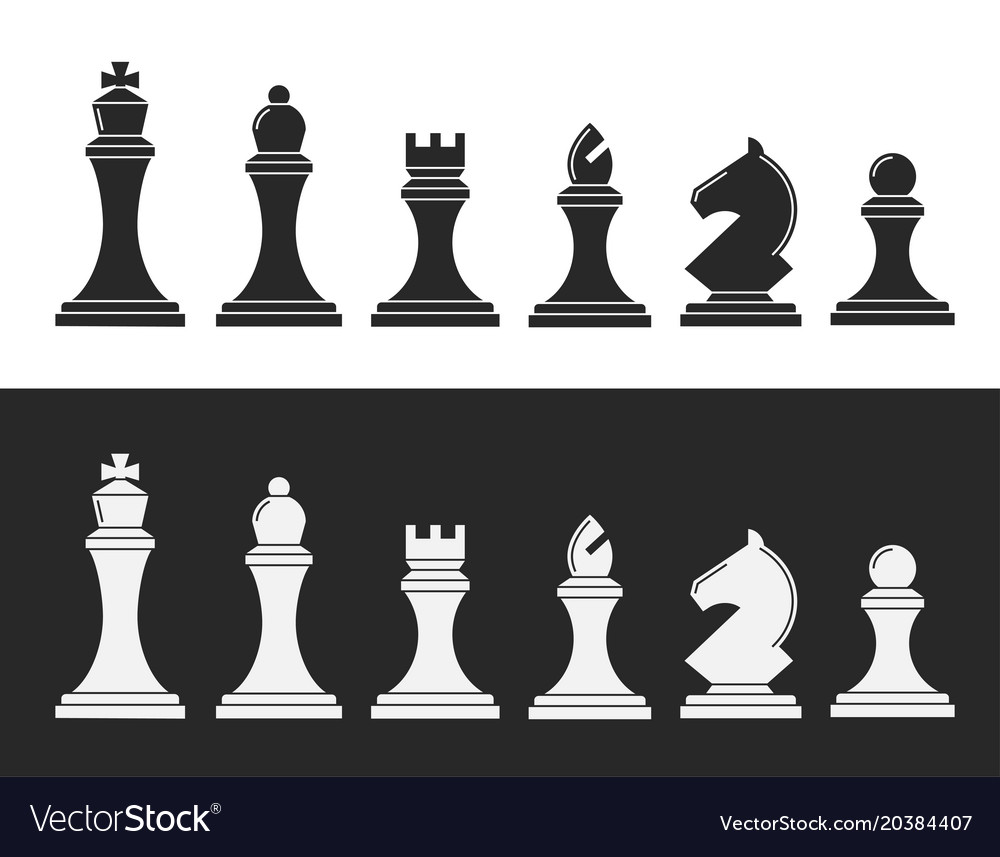 Black and white chess Royalty Free Vector Image