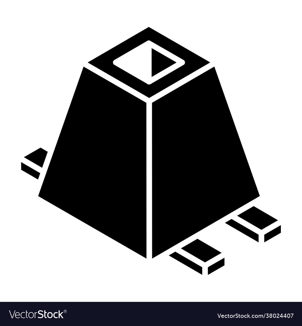 Concrete pyramid block Royalty Free Vector Image