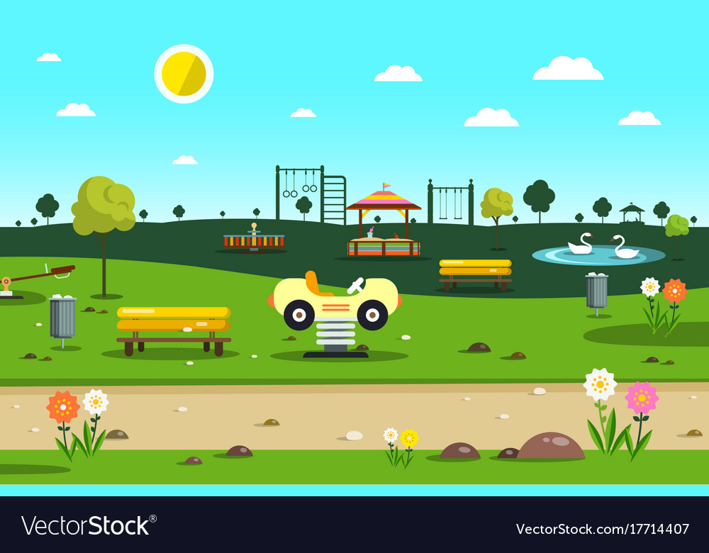 Park Cartoon Picture ~ Park Clipart Cycling Scene Kids Clipground ...