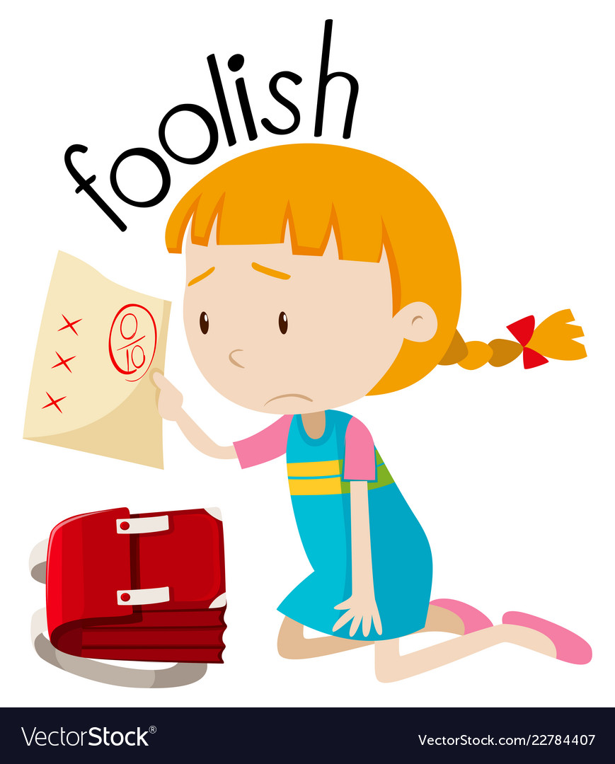 English vocabulary word foolish