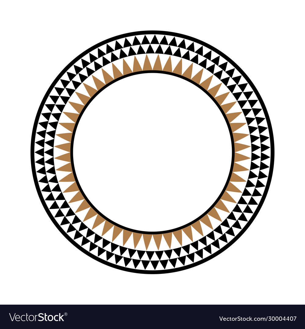 Ethnic african tribal round art frame